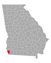 Map of Seminole in Georgia