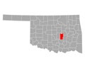 Map of Seminole in Oklahoma