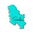 Map of Serbia Vector Design Template.