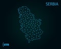 Map of Serbia. Vector illustration. World map