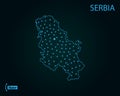Map of Serbia. Vector illustration. World map