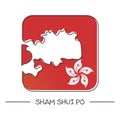 map of sham shui po. Vector illustration decorative design