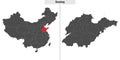 map of Shandong province of China