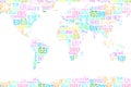 Map showing welcome in different languages Royalty Free Stock Photo