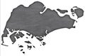 Map of Singapur on dark slate Royalty Free Stock Photo