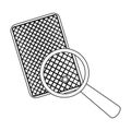 Map single icon in outline style.Map, vector symbol stock illustration web. Royalty Free Stock Photo
