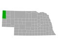 Map of Sioux in Nebraska