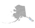 Map of Sitka in Alaska