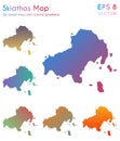 Map of Skiathos with beautiful gradients.