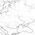 Map of The SLAVIC & BALTIC Lands: UkraÃÂ¯ne, Lithuania, Poland, Czechia, Croatia, Romania, Hungary. Geographic chart.