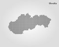 Map of Slovakia. Vector illustration. World map