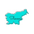 Map of Slovenia Vector Design Template.