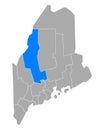 Map of Somerset in Maine