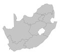 Map of South Africa Royalty Free Stock Photo