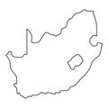 Map of South Africa - outline