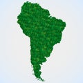 Map South America from grass Royalty Free Stock Photo