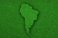 Map of South America on green felt Royalty Free Stock Photo