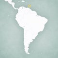 Map of South America - Saint Vincent and the Grenadines