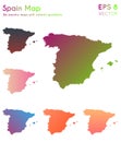 Map of Spain with beautiful gradients.