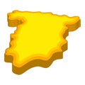 Map of Spain icon, cartoon style