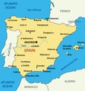 Map of Spain - illustration - vector