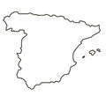 Map of Spain. Outline map vector illustration