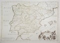 Map of Spain and Portugal, 1621