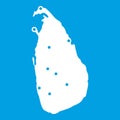 Map of Sri Lanka icon white