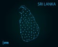 Map of Sri Lanka. Vector illustration. World map