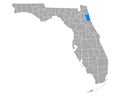 Map of St Johns in Florida