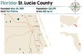 Map of St. Lucie County in Florida