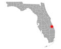 Map of St Lucie in Florida