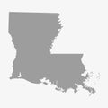 Map State of Louisiana in gray on a white background Royalty Free Stock Photo