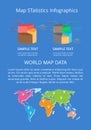 Map Statistics Infographics Word Data Color Banner