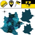 Map of Stuttgart, Germany Royalty Free Stock Photo
