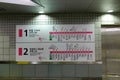 Map subway in Tokyo, Japan Royalty Free Stock Photo