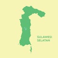 map of sulawesi selatan. Vector illustration decorative design