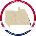 Map of Sumter County in Georgia, USA Royalty Free Stock Photo