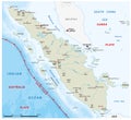 Map of the Sunda Trench off the west coast of Sumatra, Indonesia