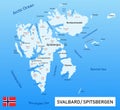 Map of Svalbard Royalty Free Stock Photo