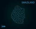 Map of Swaziland. Vector illustration. World map