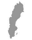 Map Sweden vector background. Isolated country texture