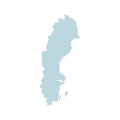 Map of Sweden, vector illustration