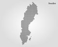 Map of Sweden. Vector illustration. World map Royalty Free Stock Photo