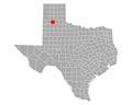 Map of Swisher in Texas Royalty Free Stock Photo