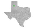 Map of Swisher in Texas Royalty Free Stock Photo