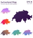 Map of Switzerland with beautiful gradients.