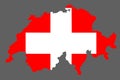 Map Switzerland with flag europ cartography