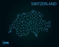 Map of Switzerland. Vector illustration. World map