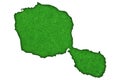 Map of Tahiti on green felt